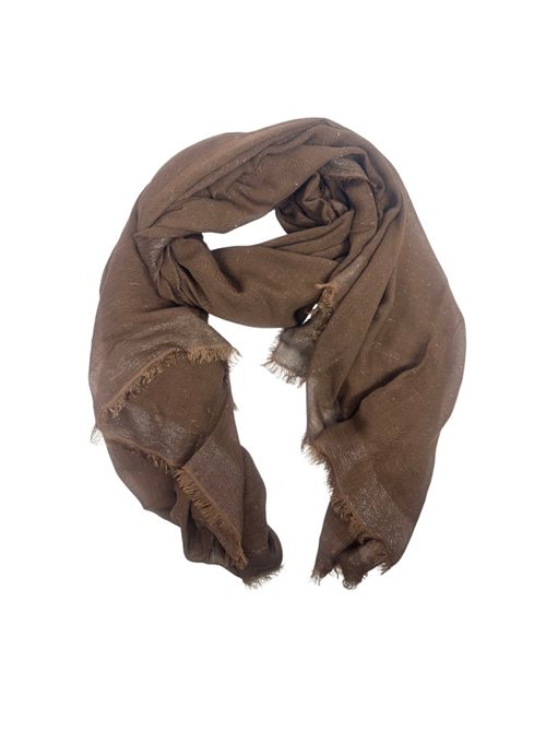 sciarpa donna marrone con lurex Faliero Sarti | DIAMANTEU97256